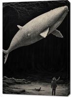 Obraz 70x100cm Biały Wieloryb