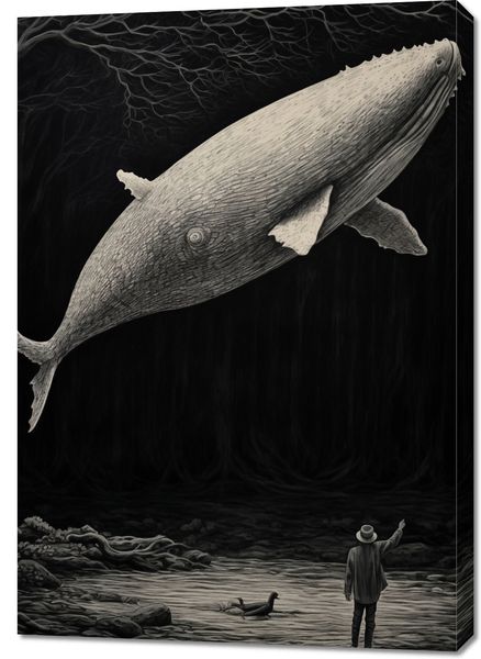 Obraz 70x100cm Biały Wieloryb zdjęcie 1