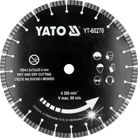 YATO TARCZA DIAMENTOWA DO PRZECINARKI 350mm/25,4mm DO KRAWĘŻNIKÓW BETONU