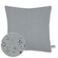 Poduszka 50x50 Light Grey Balkonowa Ogród Taras Imitacja Lnu Wodoodporna