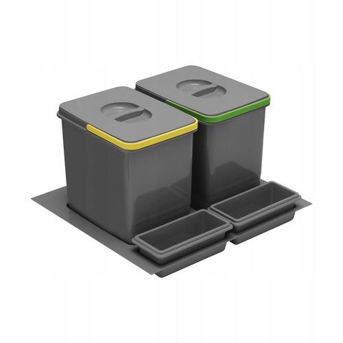Kosz Segregator na śmieci MULTINO 60 2x15 L - 2 pojemniki na Arena.pl