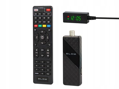 DEKODER TUNER TV DVB-T2 HEVC H.265 FULL HD MINI STICK PILOT ZESTAW HDMI USB na Arena.pl