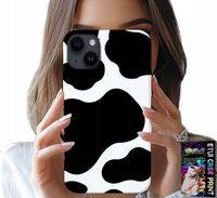 ETUI DO IPHONE 13 - CZARNO - BIAŁE ŁATY KROWA, MODNE WZORY