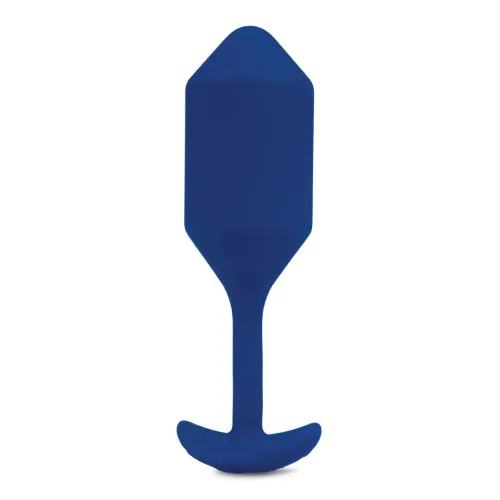 b-vibe vibrating snug plug 4 navy - wibrująca anatomiczna wtyczka 15 cm na Arena.pl