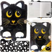 PAMIĘTNIK Z KŁÓDKĄ 3D WŁOCHACZ A5 96K NIGHT CAT