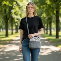 Torebka Sakiewka Sztruksowa Szara – Handmade