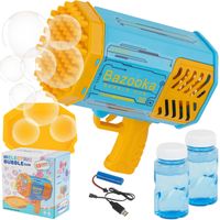 pistolet automat do baniek bazooka na bańki bubble niebieska 963-13a