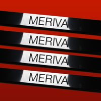 Listwa progowa OPEL MERIVA B Stal nierdzewna 304 połysk z czarnymi literami