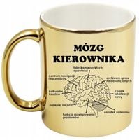 KUBEK ZŁOTY PREMIUM MÓZG KIEROWNIKA ŚMIESZNY PREZENT AWANS DLA SZEFA