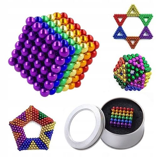 KULKI MAGNETYCZNE XXL Kolorowe 5 mm 216 szt. + BOX na Arena.pl