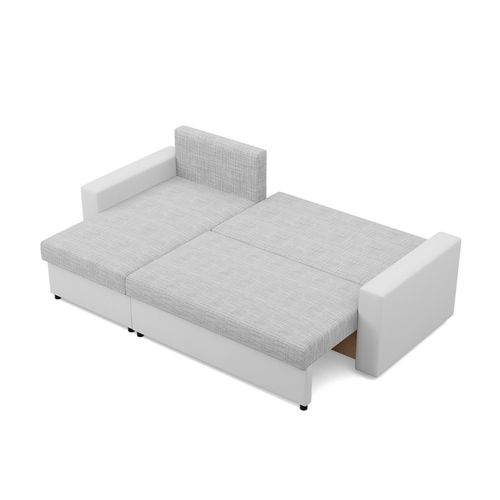 Narożnik uniwersalny, CAPERO, ekoskóra, 231x140x92 cm, biały| TYLETEGOTU na Arena.pl