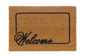 Wycieraczka kokosowa podgumowana STEVEN prostokątna 60 x 40 cm wzór nr 2 welcome