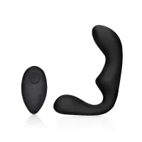 ouch! spiczasty masażer prostaty z pilotem, 10 trybow, silikon czarny