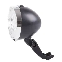 Oświetlenie rowerowe przednie lampka na rower 3 led baterie retro chrom