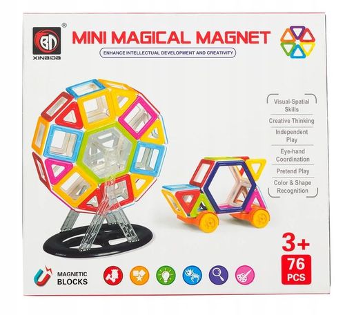 KLOCKI MAGNETYCZNE NOWE 76EL. na Arena.pl