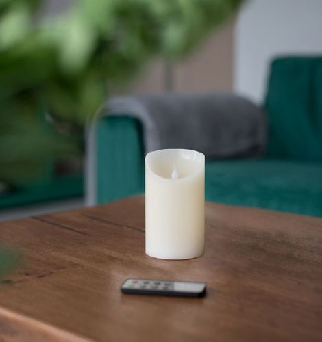 DecoKing Świeca LED BIAŁY  12,5cm + pilot na Arena.pl