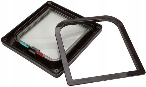 DRZWI Z KLAPĄ DLA PSA KOTA DRZWICZKI WAHADŁOWE KLAPA 4 SPOSOBY BRĄZ S na Arena.pl