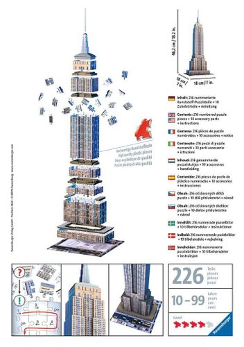 Puzzle 3D 216 Elementów Empire State Building na Arena.pl