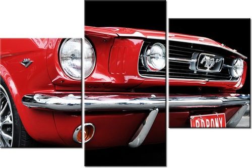 60 90CM OBRAZ 3 ELEM RED MUSTANG Y ŚCIENNY DRUK PŁÓTNO na Arena.pl