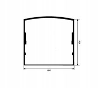 Szyba przednia górna JCB 8014, 8016 827/80313