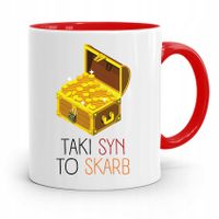 Kubek Czerwony Prezent Dla Syna Taki Syn To Skarb Z Nadrukiem Ze Zdjęciem