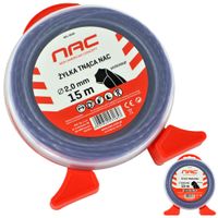 ŻYŁKA TNĄCA NAC DO KOS I PODKASZAREK ŚREDNICA 2.0 MM DŁUGOŚĆ 15 MB 6-KĄTNA