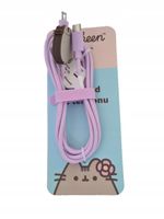 Kabel Pusheen USB typ C -USB C 1,2 m fioletowy