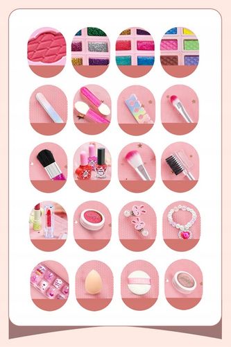 DUŻY ZESTAW KOSMETYKÓW DO MAKIJAŻU I PAZNOKCI MAKEUP DLA DZIECI PREZENT na Arena.pl