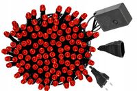 Lampki Choinkowe 500 LED Światełka na Choinkę Czerwone