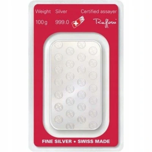 100 gramów Sztabka Srebra Argor - Heraeus na Arena.pl