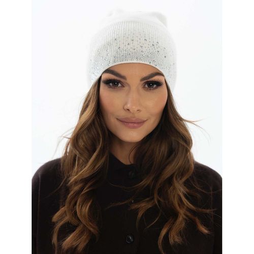 biała czapka damska z kryształkami - peterson na Arena.pl