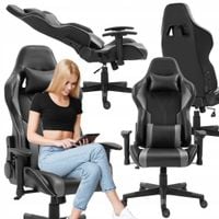 FOTEL BIUROWY OBROTOWY GAMINGOWY KRZESŁO DO BIURKA POD KOMPUTER REGULOWANY