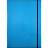 teczka skrzydłowa 2,0 cm z gumką jasnoniebieska