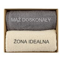 Ręczniki Mąż Doskonały Żona Idealna Prezent dla Pary na Ślub Rocznicę