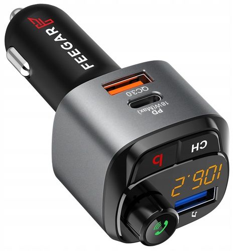 FEEGAR Transmiter FM Zestaw głośnomówiący BT QC4.0 na Arena.pl