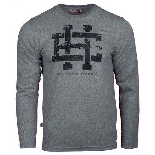 Longsleeve BASIC CLASSIC Rozmiar - M, Kolor - JASNY SZARY na Arena.pl