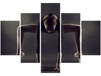 70 100CM OBRAZ 5 ELEM BALETNICA DRUK PŁÓTNO