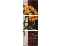 90X30CM SŁONECZNIKI INACZEJ TRÓJ OBRAZ DRUK