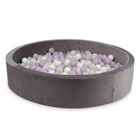 Suchy basen z piłeczkami 600 sztuk 130x30 Velvet lila (białe, różowe jasne perłowe, opalizujące)