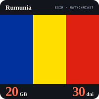 Karta eSIM Internet Rumunia 20 GB na 30 dni - bez rejestracji