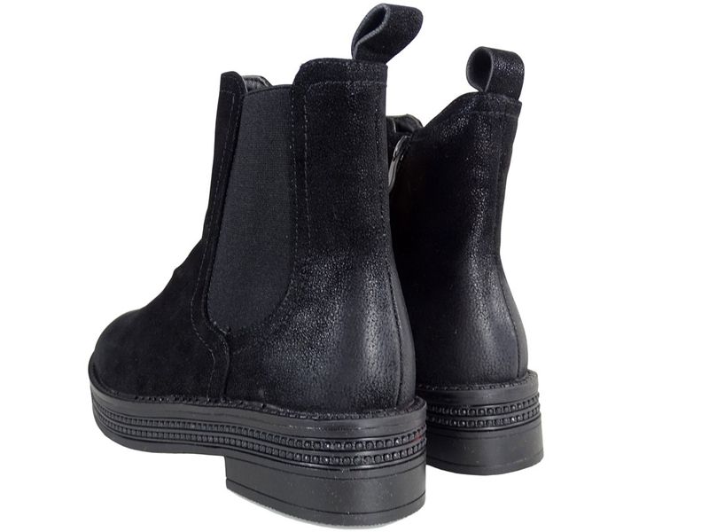 Czarne płaskie ocieplane botki damskie 36 zdjęcie 2