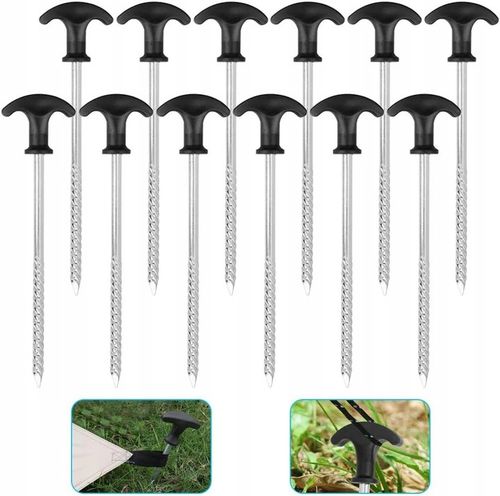 ŚLEDZIE NAMIOTOWE DO NAMIOTÓW MARKIZ I DEKORACJI KPL 12SZT ŻELAZNE I TRWAŁE na Arena.pl