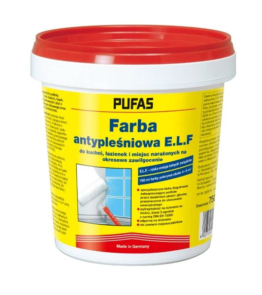 Farba Antypleśniowa 750ml PUFAS zdjęcie 1