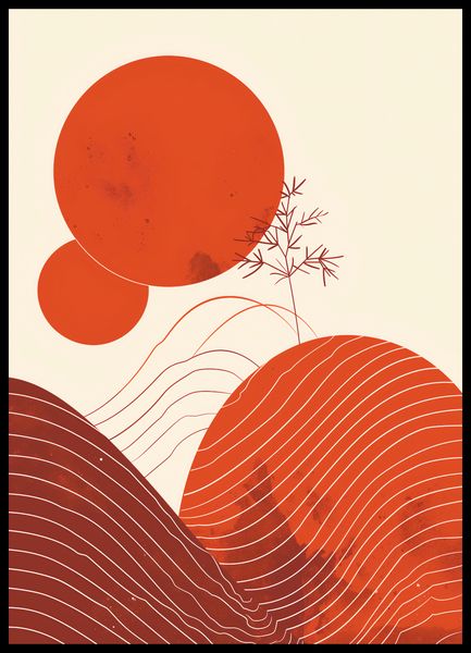 Plakat 50x70cm Ciepło Czerwieni zdjęcie 2