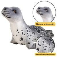 Pluszowa Maskotka Przytulanka Foka Szara 37cm