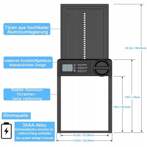 Automatyczne Drzwi Do Kurnika Z Timerem Blokada Przytrzaśnięcia Wodoodporne na Arena.pl