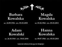 Tablica nagrobna Tabliczka nagrobkowa 30x20 krzyż