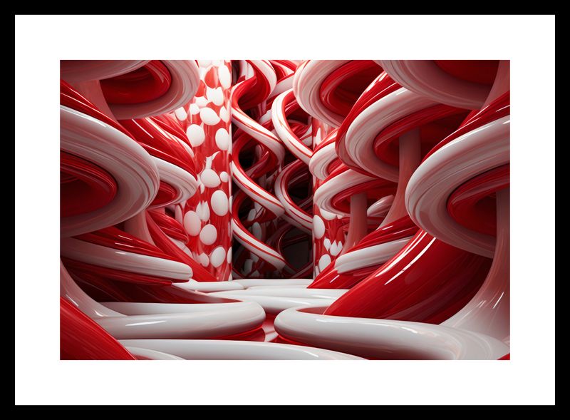 Plakat 30x20cm Czerwone Wiry zdjęcie 3