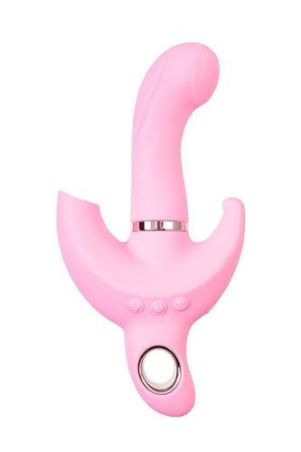 jos vibrator with clitoral stimulator jos twistme, silicone, pink, 19.5 cm na Arena.pl