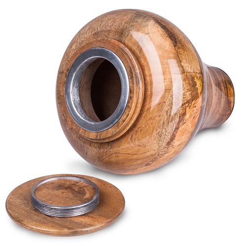 Urna na prochy ludzkie z naturalnego drewna mango na Arena.pl